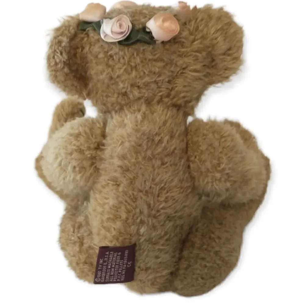 Ty Attic Treasure Eve Teddy Bear Plush Vtg 1993 #6106 Stuffed Animals Flowers.‎